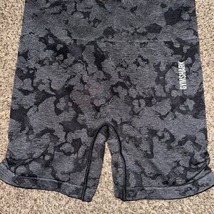 Gymshark Black and Gray Patterned Shorts